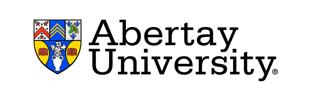 Abertay University Dundee Logo with link to their website